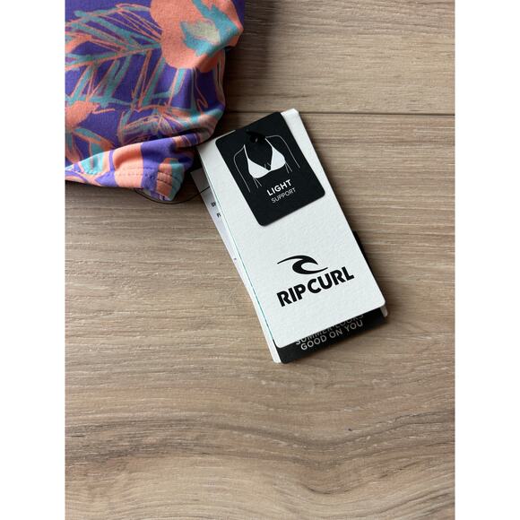 Rip Curl: Palm Party Halter Bikini Top Purple NWT Size Medium - Picture 5 of 10